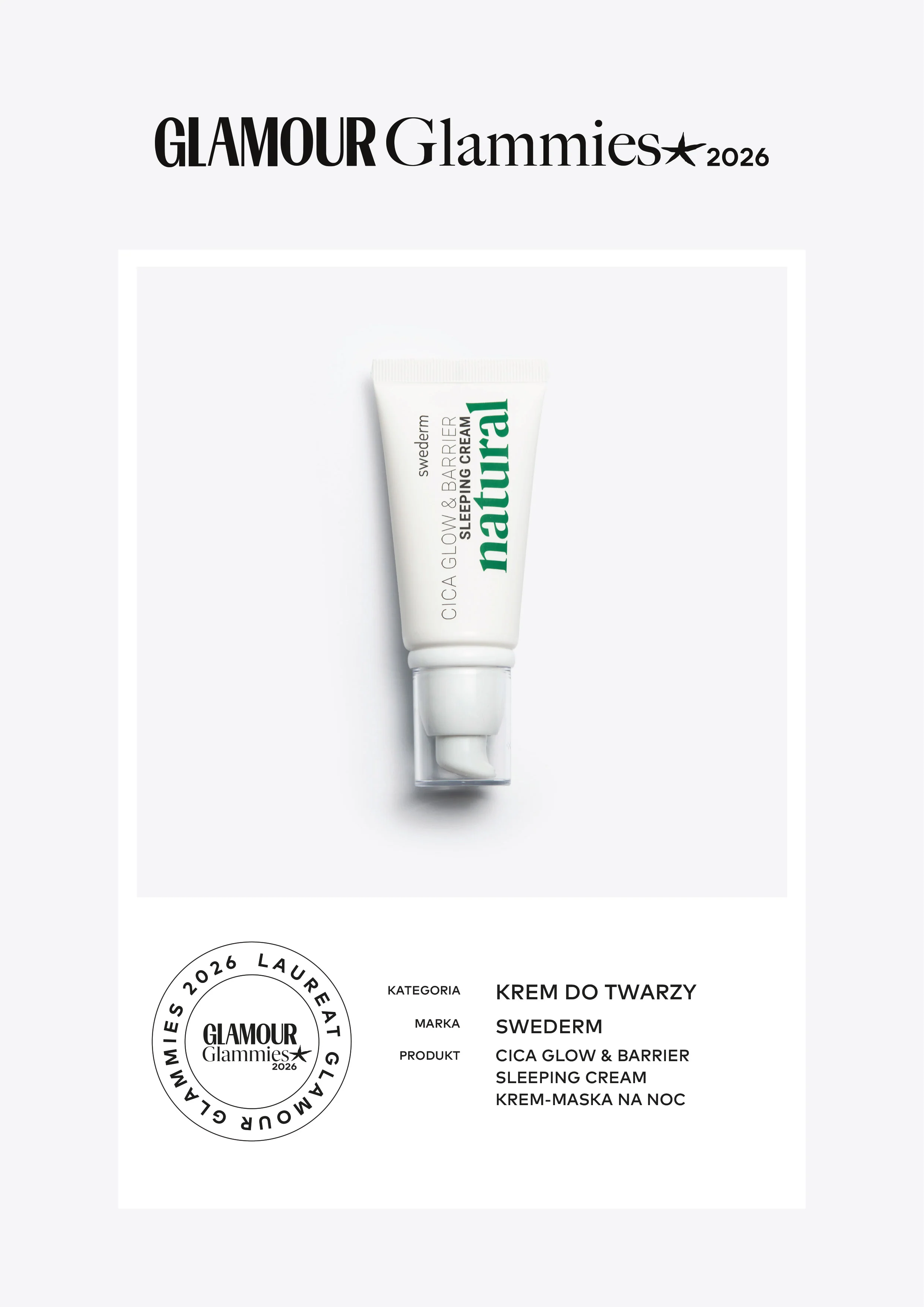 CICA GLOW & BARRIER SLEEPING CREAM - KREM-MASKA NA NOC - Image 3